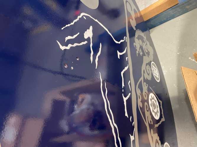 Close-up on gator design